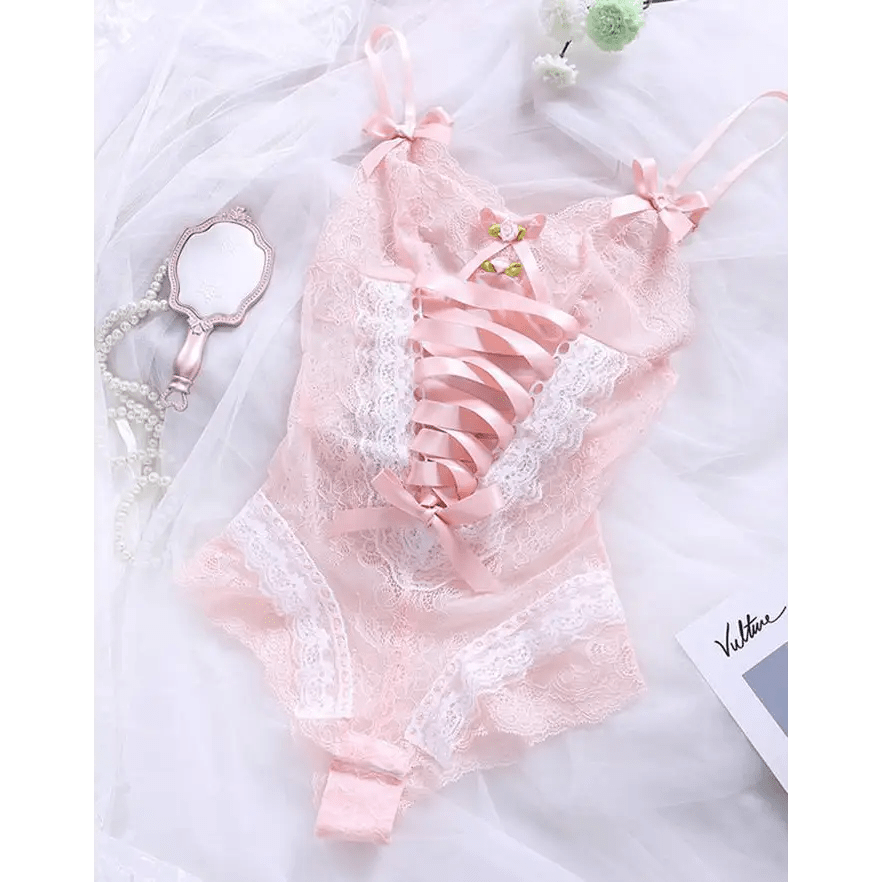 Elegant Lace Corset Bodysuit for a Princess - Like Transformation - Cosparty