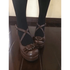 Elegant Lolita Block - Heeled Shoes with Bow Embellishments - Cosparty