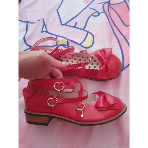 Elegant Lolita Shoes with Comfy Low Heel and Secure Buckle - Cosparty