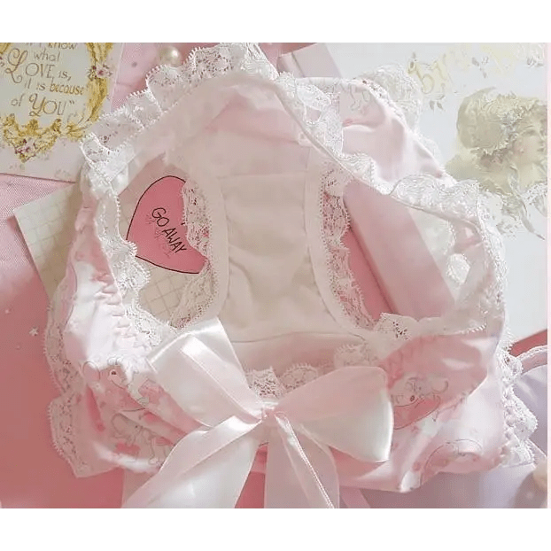Elegant My Melody Panties with Satin and Lace Details - Cosparty
