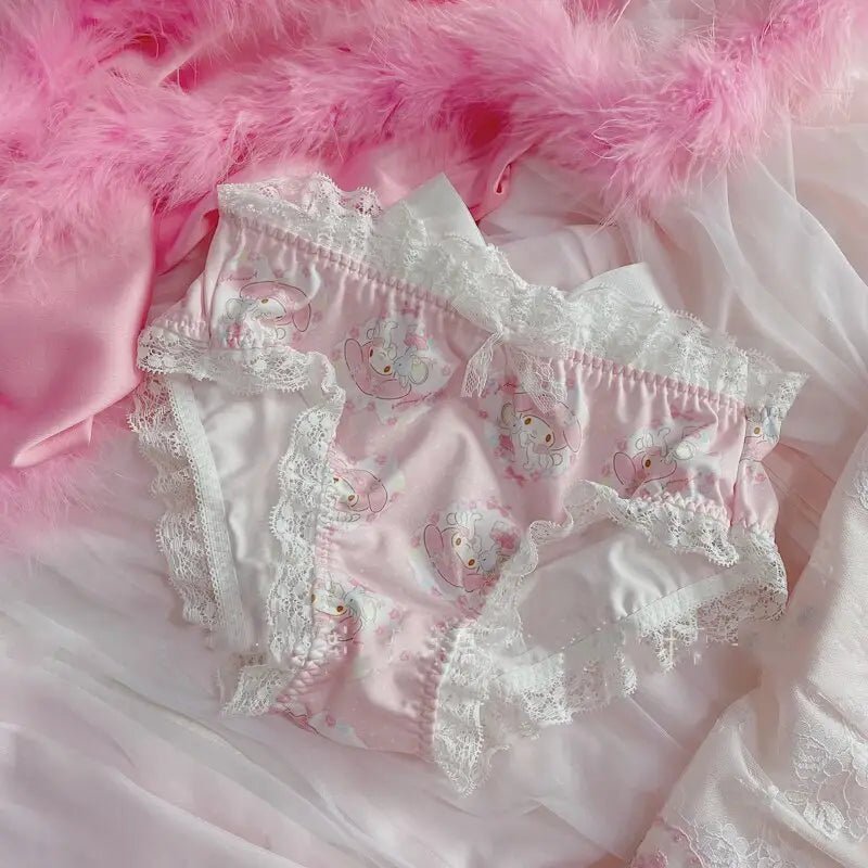 Elegant My Melody Panties with Satin and Lace Details - Cosparty