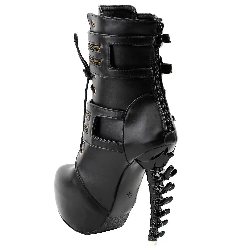 Elegant Steampunk Boots with Clockwork Wheels and Brass Accents - Cosparty