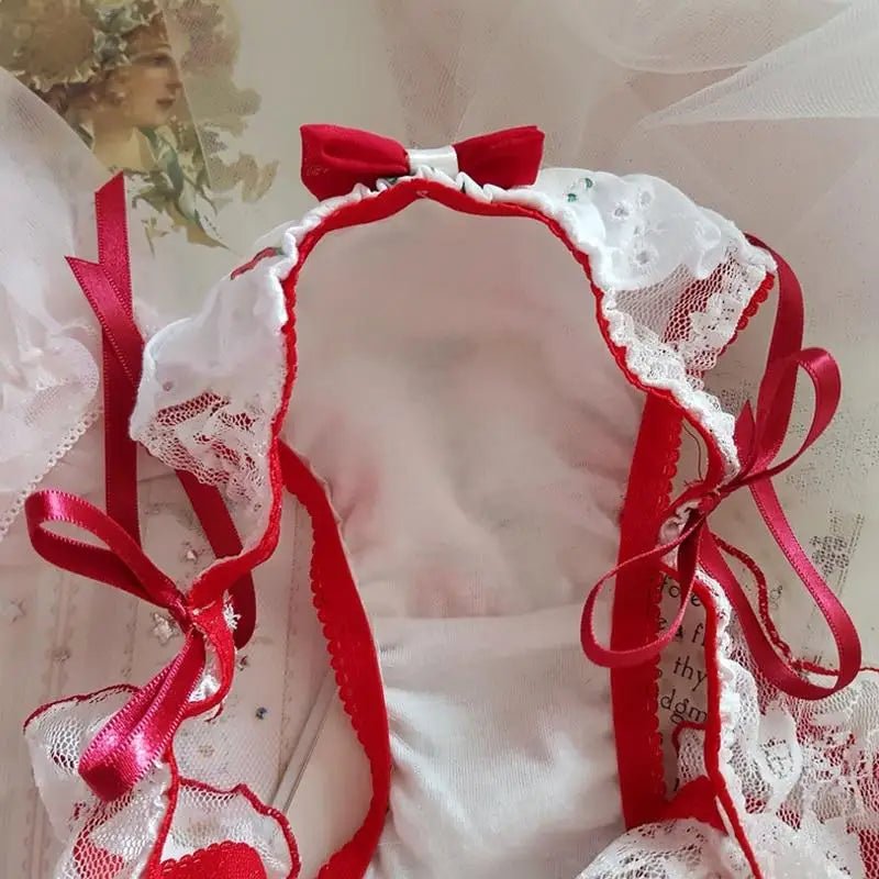 Elegant Strawberry Panties with Exquisite Details - Cosparty