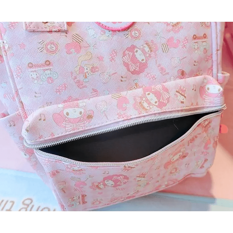 Elegant White Pink Bunny Backpack for Quality and Durability - Cosparty