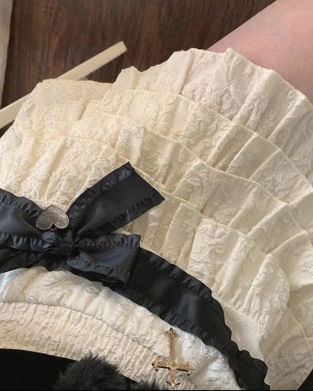 Enchanting Lace Cake Skirt in Classic Color Palette for a Dreamy Look - skirt