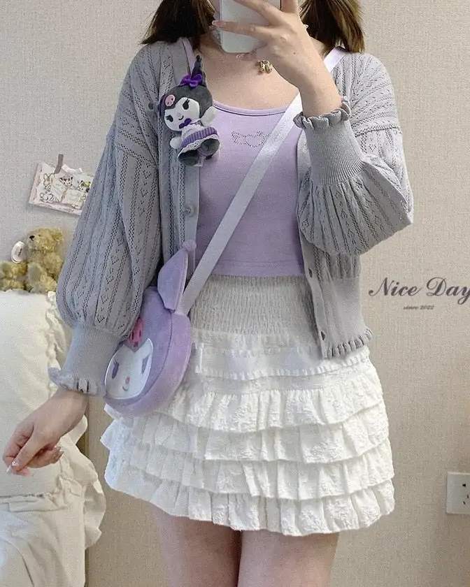 Enchanting Lace Cake Skirt in Classic Color Palette for a Dreamy Look - skirt