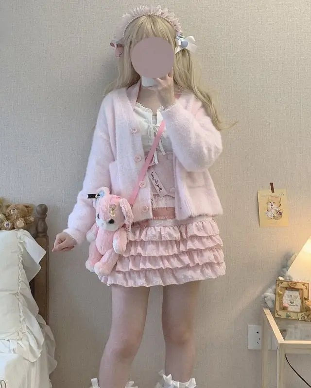 Enchanting Lace Cake Skirt in Classic Color Palette for a Dreamy Look - Cosparty