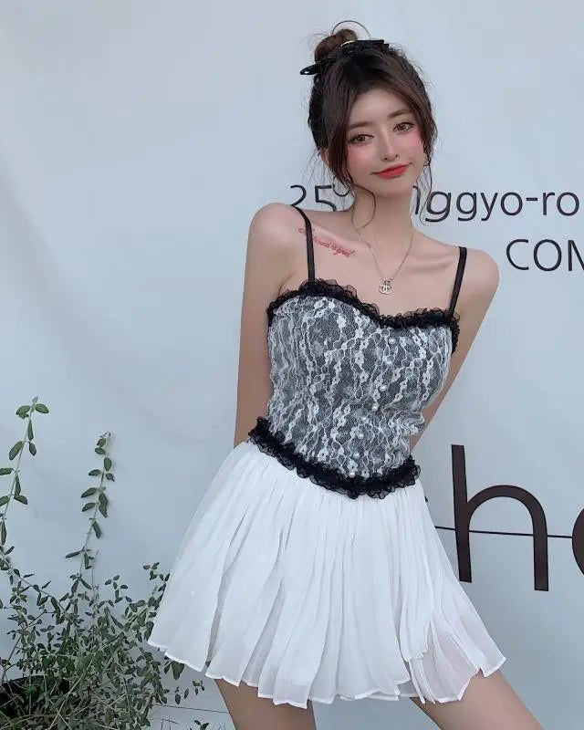 Ethereal Floral Camisole Inspired by Vintage French Film Elegance - Cosparty