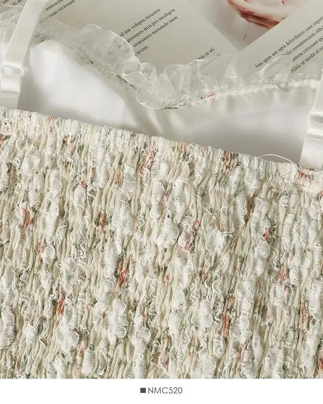 Ethereal Floral Camisole Inspired by Vintage French Film Elegance - Cosparty