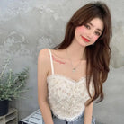 Ethereal Floral Camisole Inspired by Vintage French Film Elegance - shirt