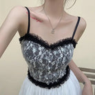 Ethereal Floral Camisole Inspired by Vintage French Film Elegance - shirt