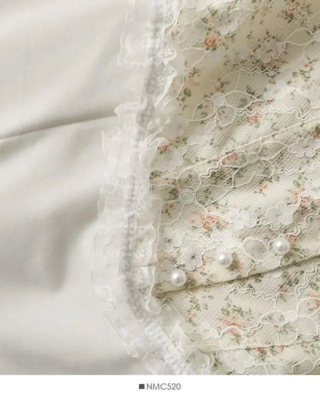 Ethereal Floral Camisole Inspired by Vintage French Film Elegance - Cosparty