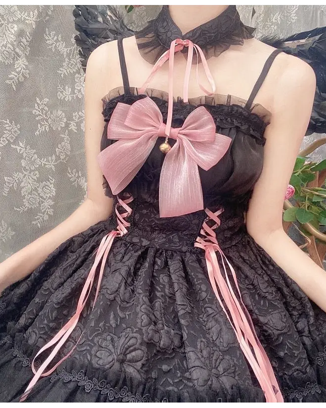 Ethereal Princess Lace Dress with Ruffles and Bows - dress