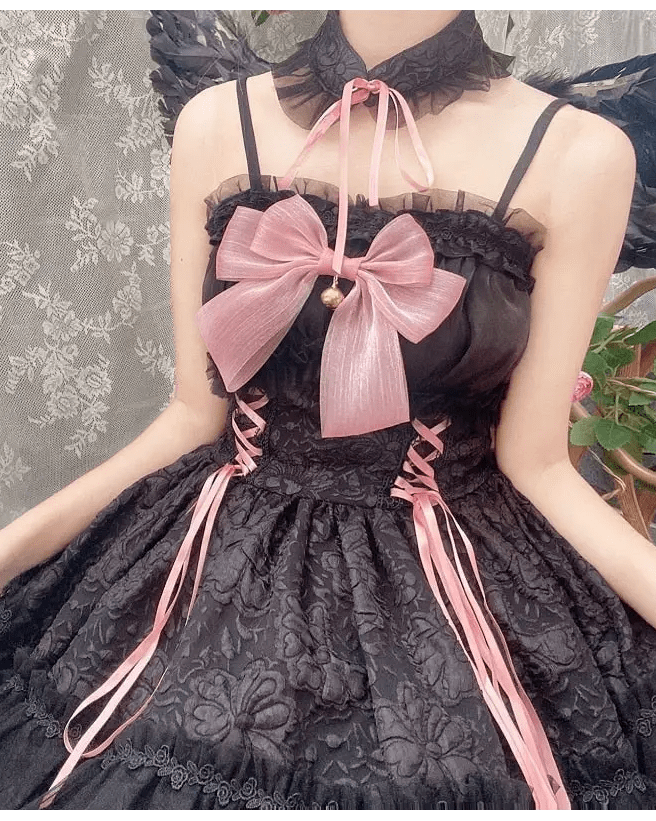 Ethereal Princess Lace Dress with Ruffles and Bows - Cosparty