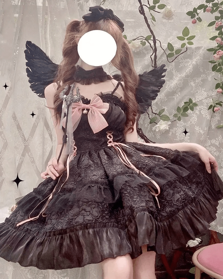 Ethereal Princess Lace Dress with Ruffles and Bows - Cosparty