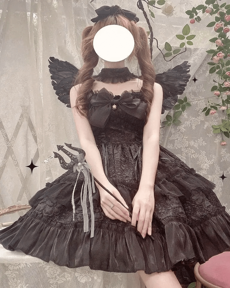 Ethereal Princess Lace Dress with Ruffles and Bows - Cosparty