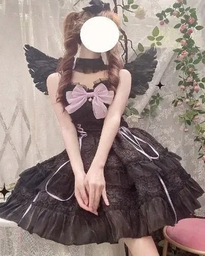 Ethereal Princess Lace Dress with Ruffles and Bows - Cosparty