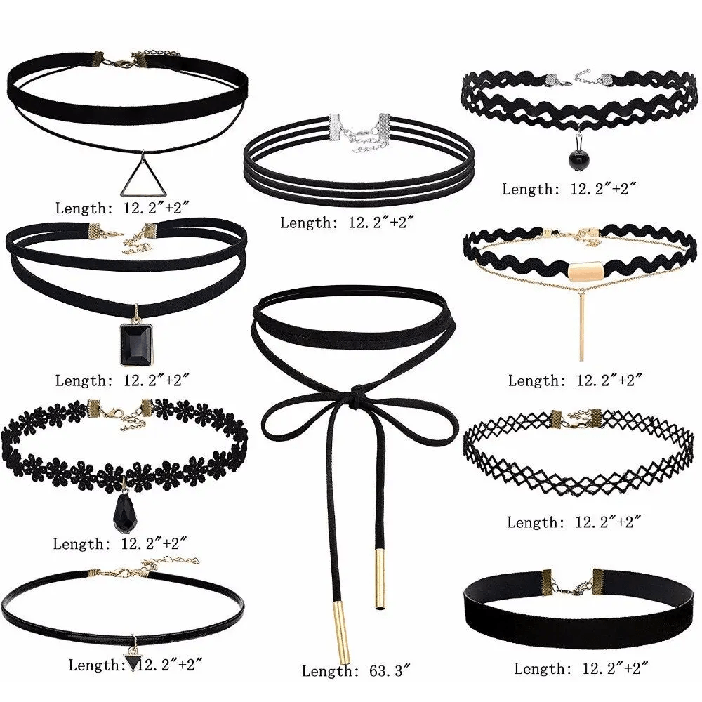 Exquisite Gothic Choker Necklace Set for Regal Elegance - Cosparty