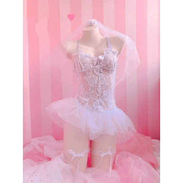 Exquisite Lace and Tulle Bride Bodysuit for Elegant Princess Looks - Cosparty