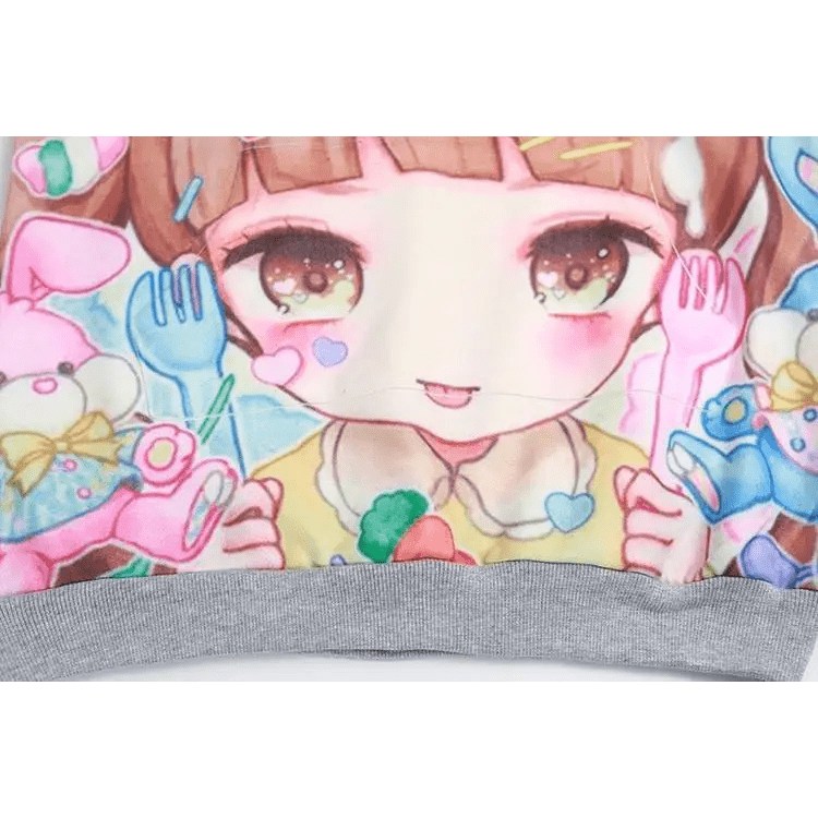 Extra - Long Hooded Anime Sweater Dress for Cozy Comfort - Cosparty