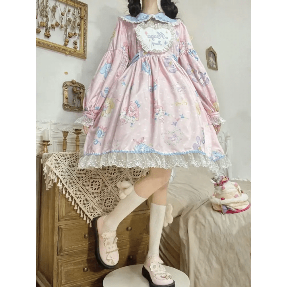 Fairy Kei Bunny Rabbit Lolita Dress for Pastel Princesses - Cosparty
