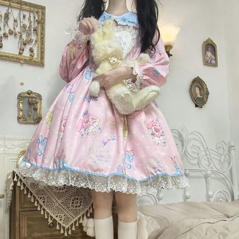 Fairy Kei Bunny Rabbit Lolita Dress for Pastel Princesses - Cosparty
