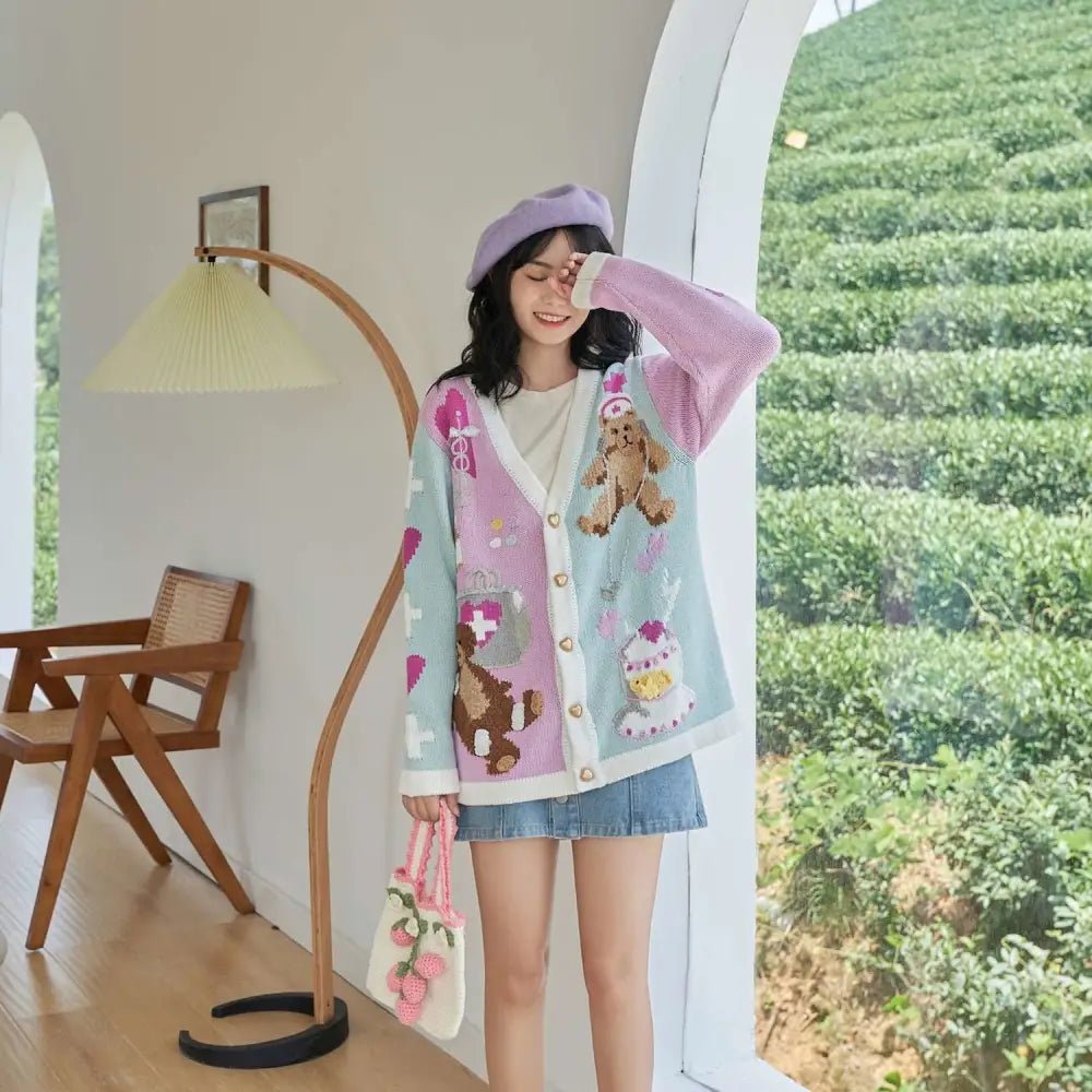 Fairy - Kei Medical Bear Cardigan 55cm Length Cute Kawaii Fashion Org Instock - Cosparty