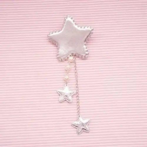 Fairy - Kei Star Hair Clip with Charms and Pearls for Kawaii Style - Cosparty
