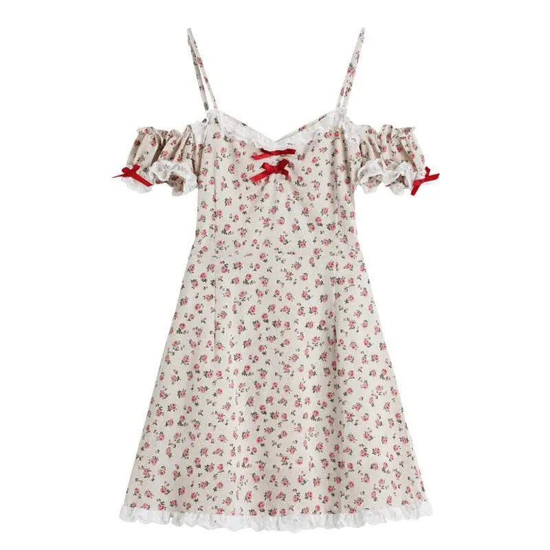Floral Off the Shoulder Dress for an Angelic Look - Cosparty