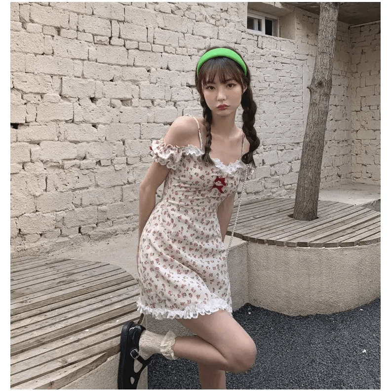 Floral Off the Shoulder Dress for an Angelic Look - Cosparty