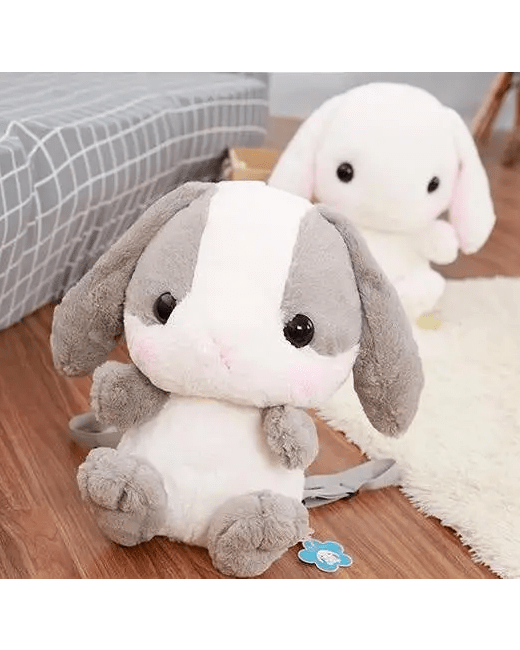 Fluffy Baby Bunny Rabbit Plush Toy Backpack for Kids - Cosparty