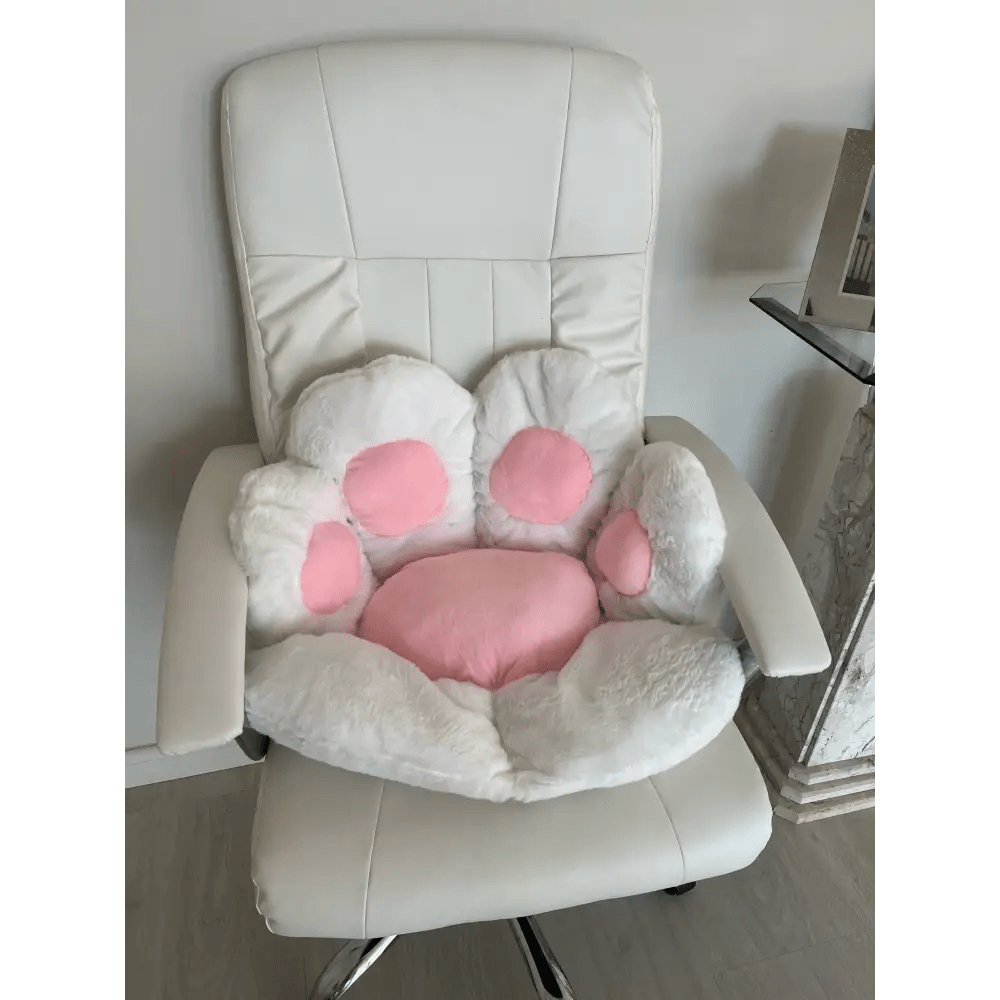 Fluffy Paw Shaped Seat Cushion for Kawaii Bedroom Decor - Cosparty