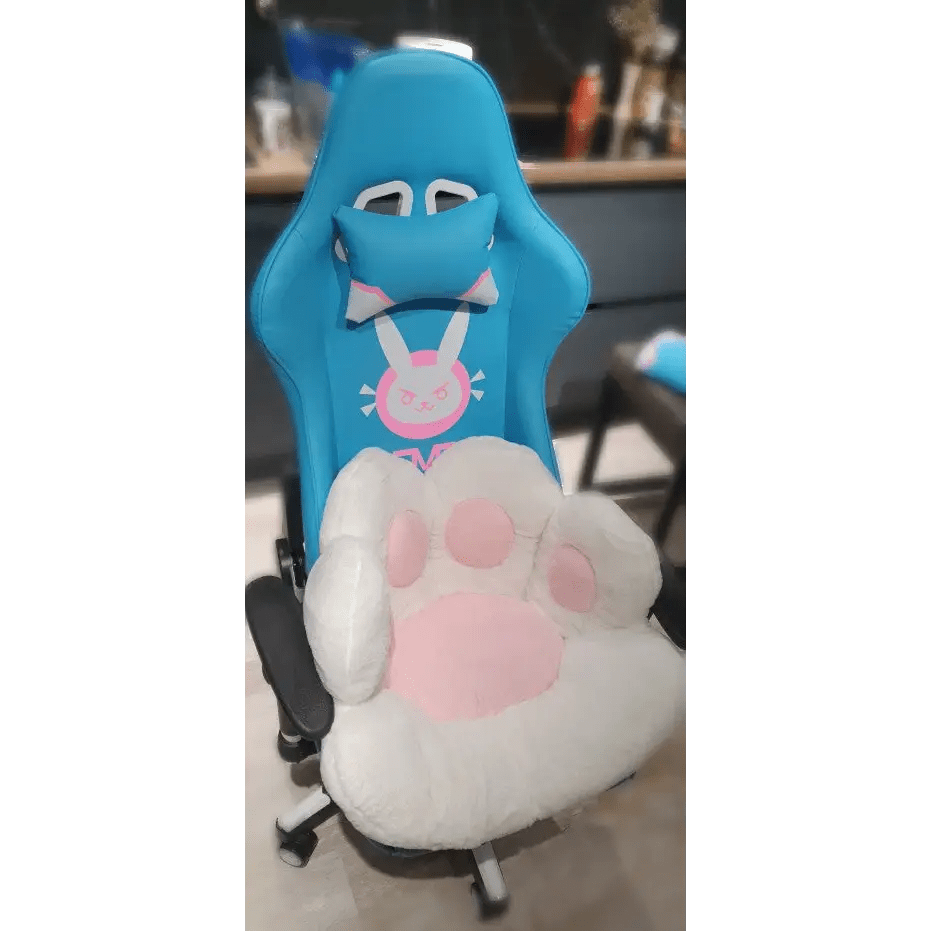 Fluffy Paw Shaped Seat Cushion for Kawaii Bedroom Decor - Cosparty