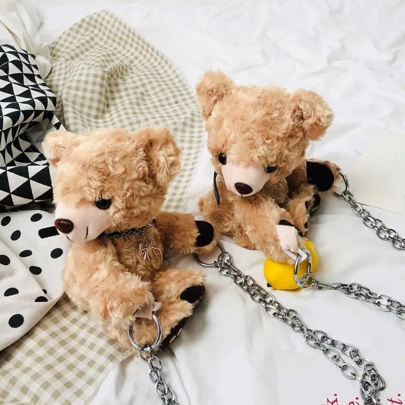 Fluffy Teddy Bear Crossbody Messenger Bag for Cosparty Fun - Cosparty