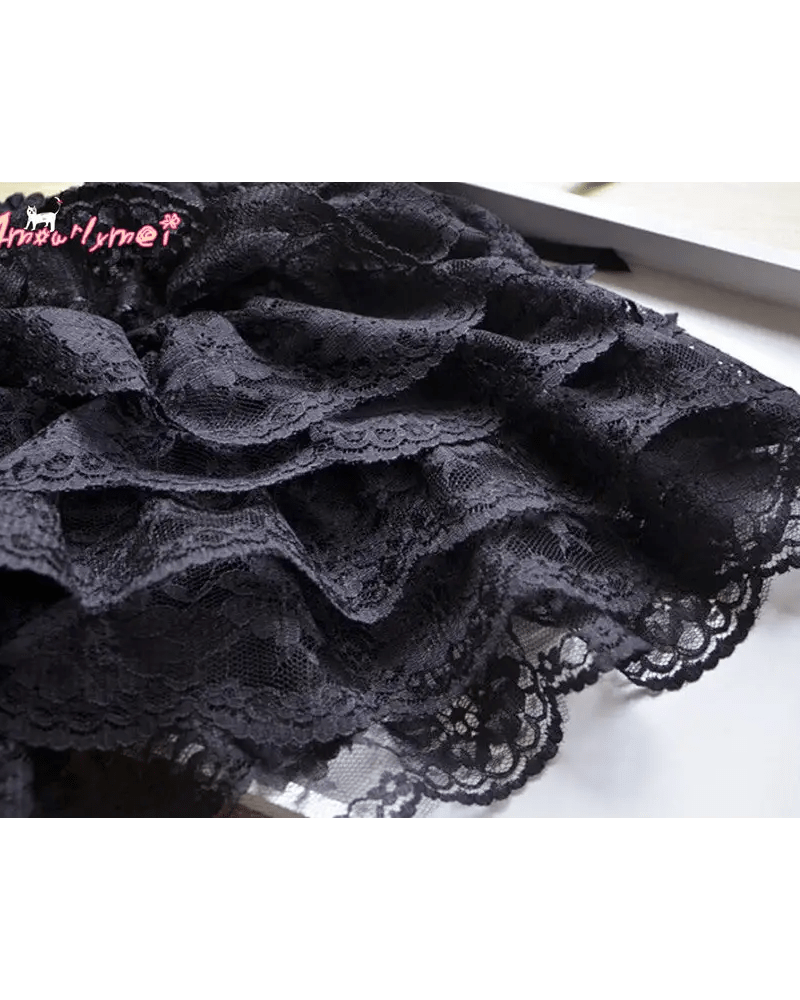 Frilly Ruffled Bloomer Shorts in Black or White - Cosparty