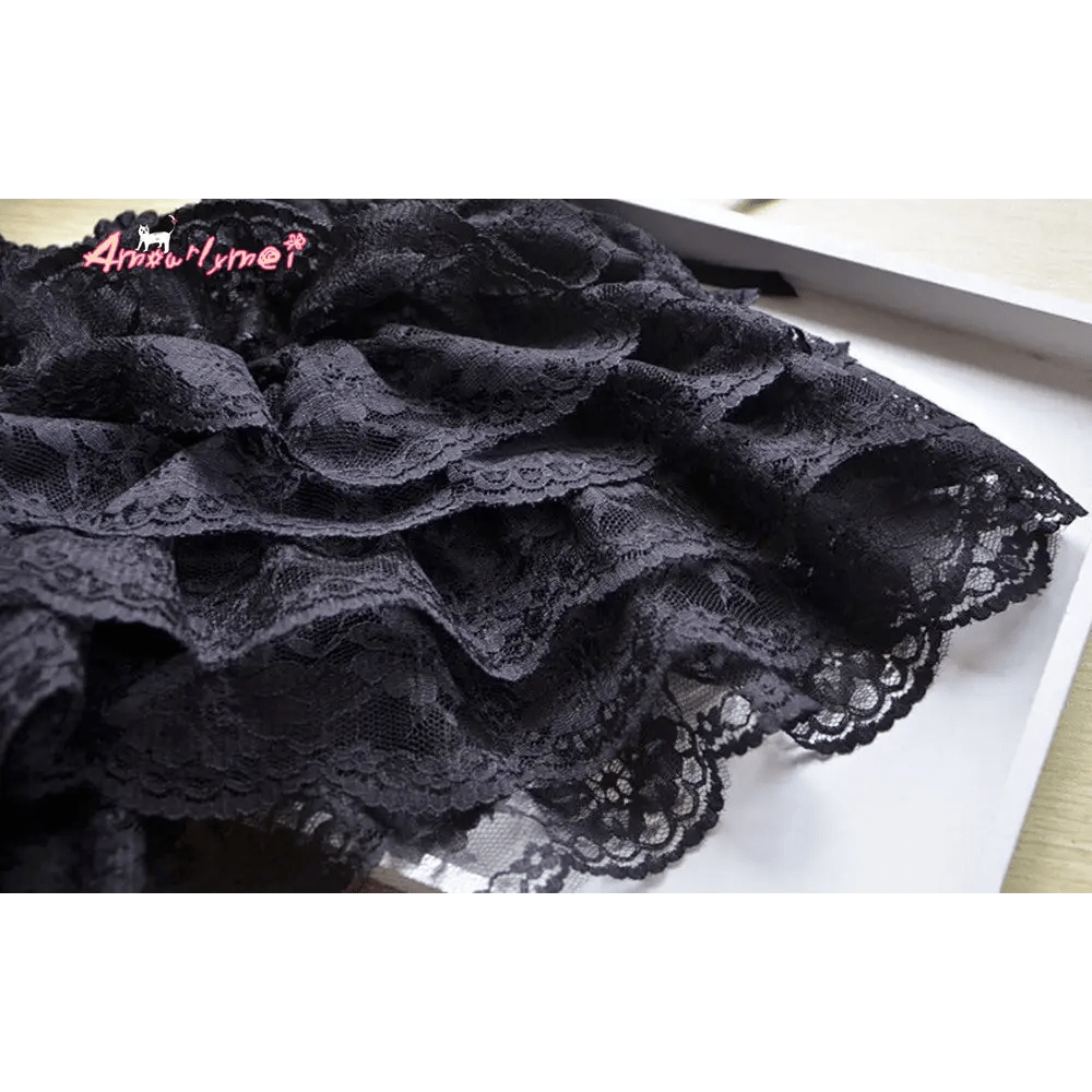 Frilly Ruffled Bloomer Shorts in Black or White - Cosparty