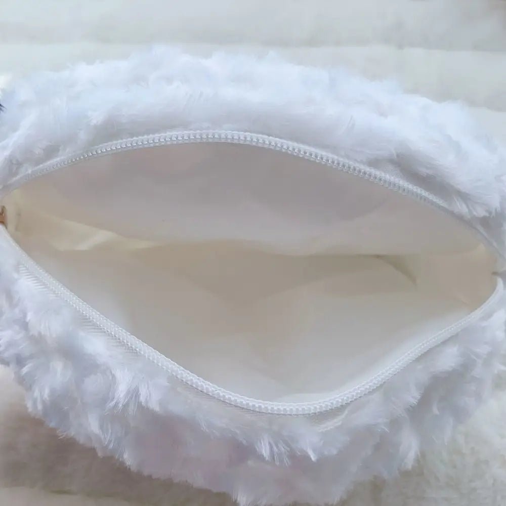 Fuzzy Lamb Sheep Plush Handbag for Pastel Kawaii Style - Cosparty