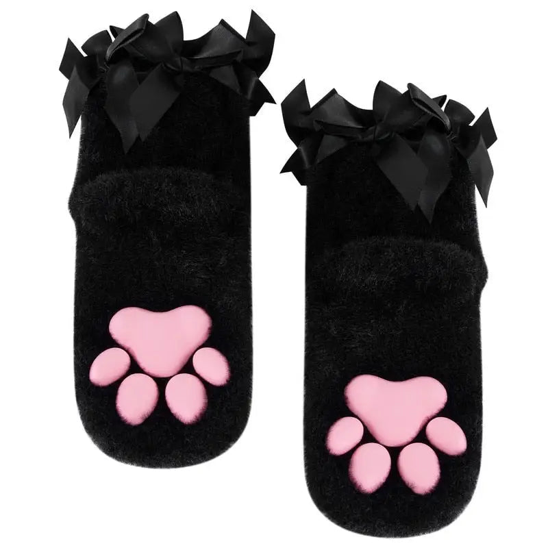Fuzzy Neko Cat Paw Socks Made with High - Quality Fabric - Cosparty