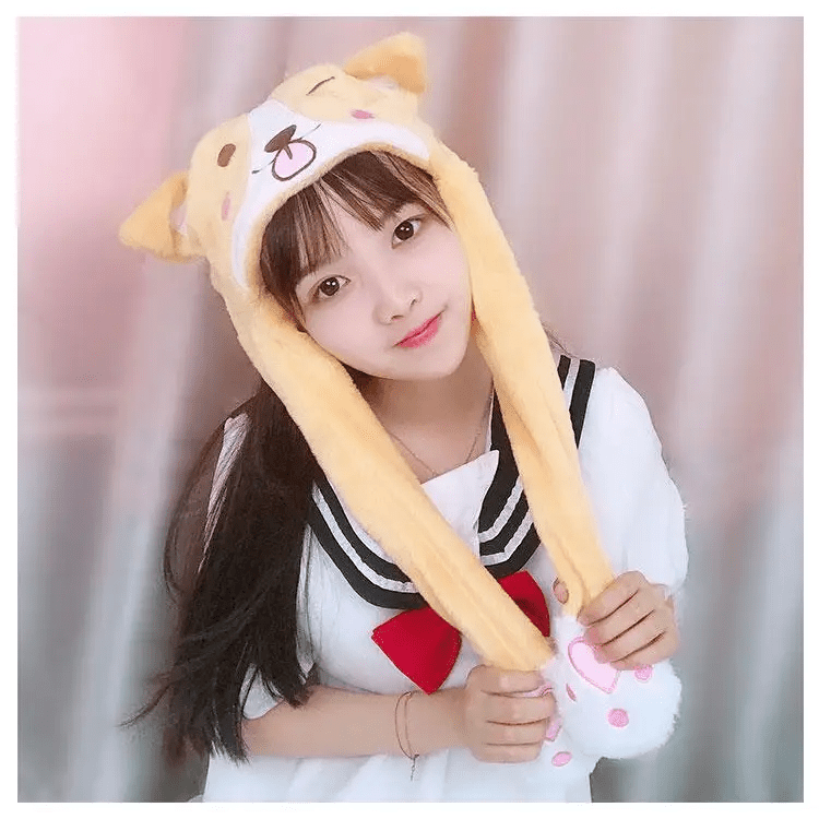 Fuzzy Puppy Hat with Spinning Ears for Winter Warmth - Cosparty