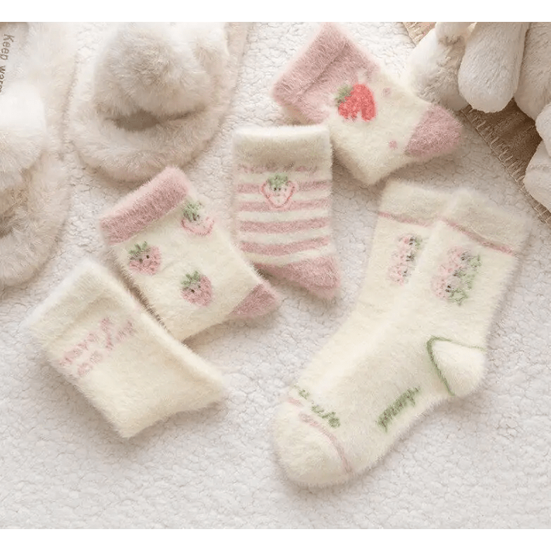 Fuzzy Strawberry Socks for Ultimate Comfort and Style - Cosparty