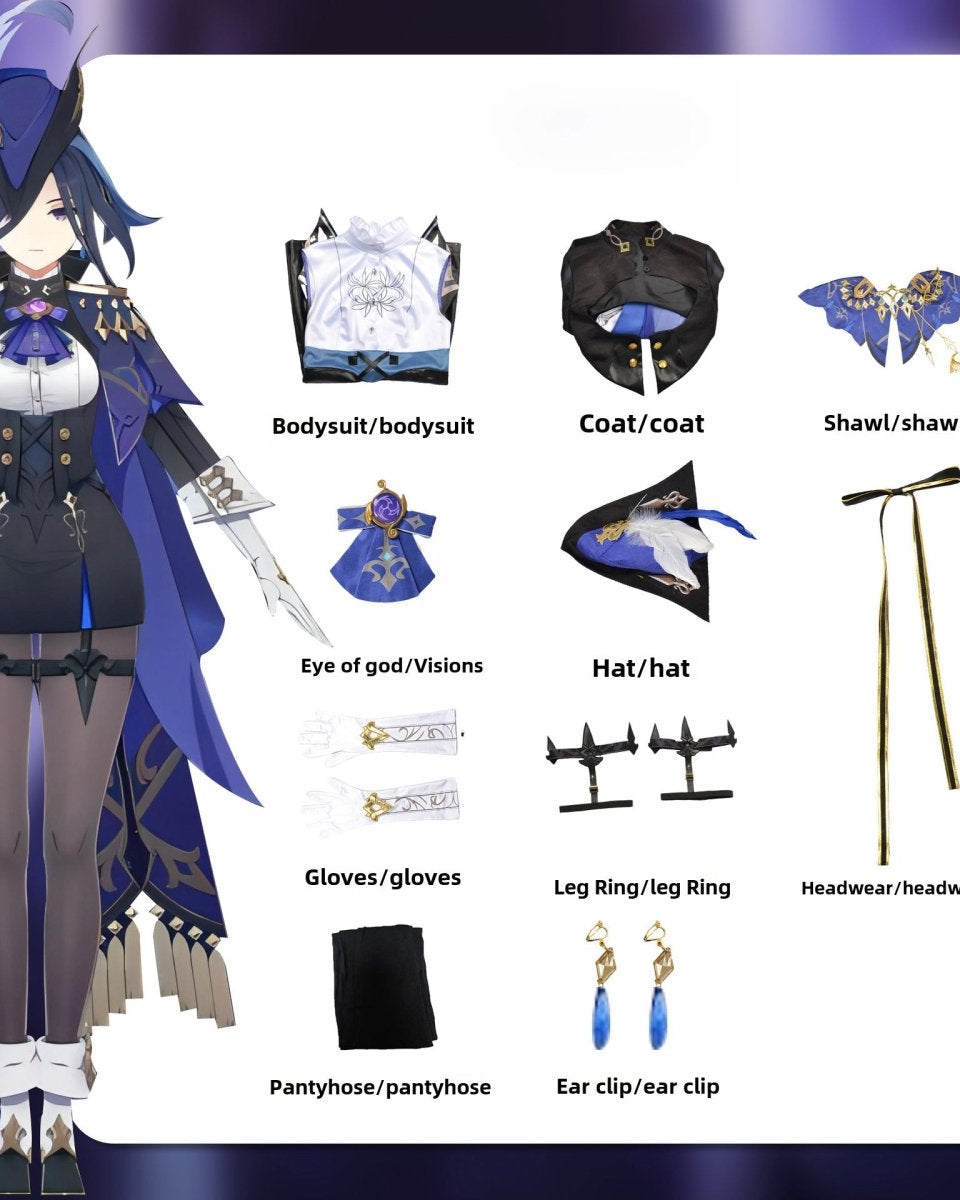 Genshin Impact Clorinde Cosplay Costume - Cosparty