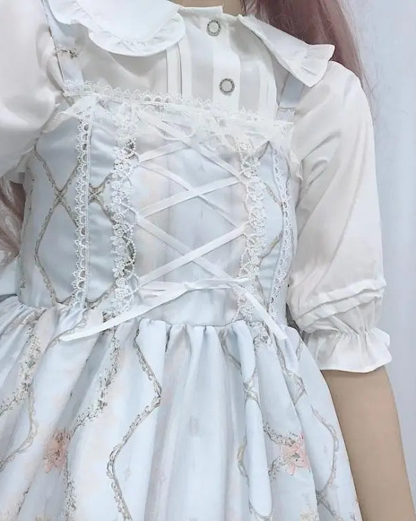Genuine Lolita Dress in Pastel Pink with Victorian Inspired Design - dress