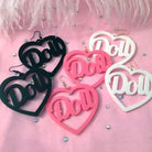 Glamorous Laser - Cut Heart Hoop Earrings in New Condition - Cosparty
