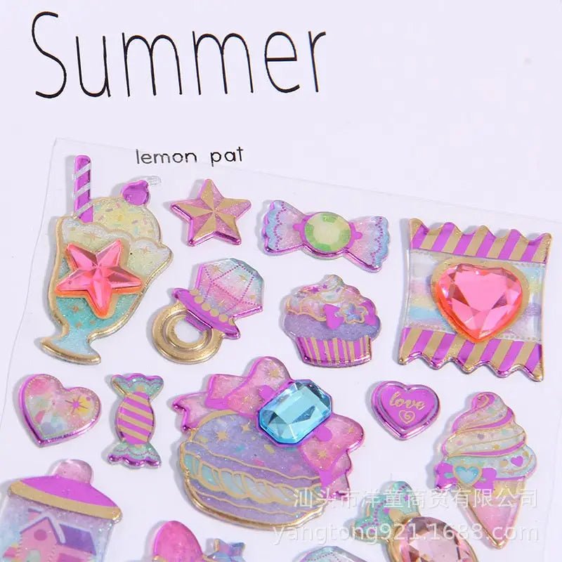 Glittering 3D Puffy Wand and Star Stickers for Decoration - Cosparty