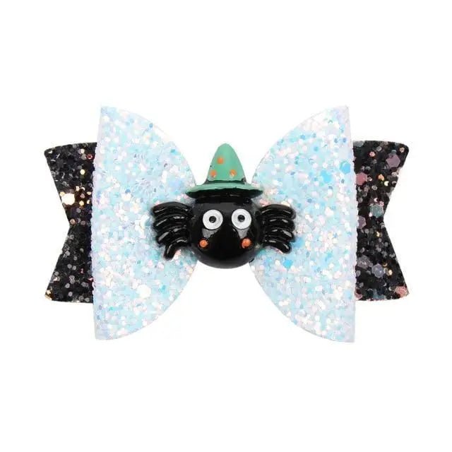Glittery Halloween Hair Bows with Spooky Cabochons in Stock - Cosparty