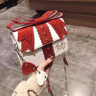 Glittery Lolita Gift Handbag Shaped Like a Present With Bow - Cosparty
