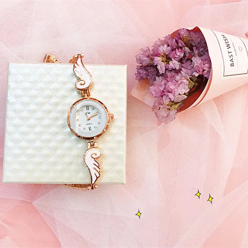 Gold Angel Wing Watch Inspired by Mahou Shoujo Anime - Cosparty