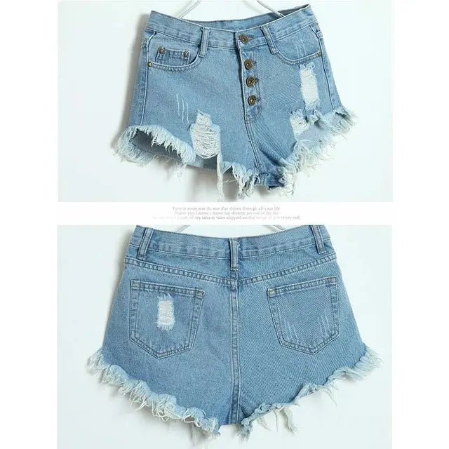 Gorgeous Distressed Acid - Washed Candy Colored Shorts - Cosparty