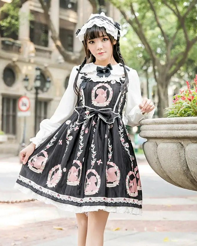 Gorgeous Lolita Dress with Squirrel Cameo in Various Colors and Sleeves - Cosparty
