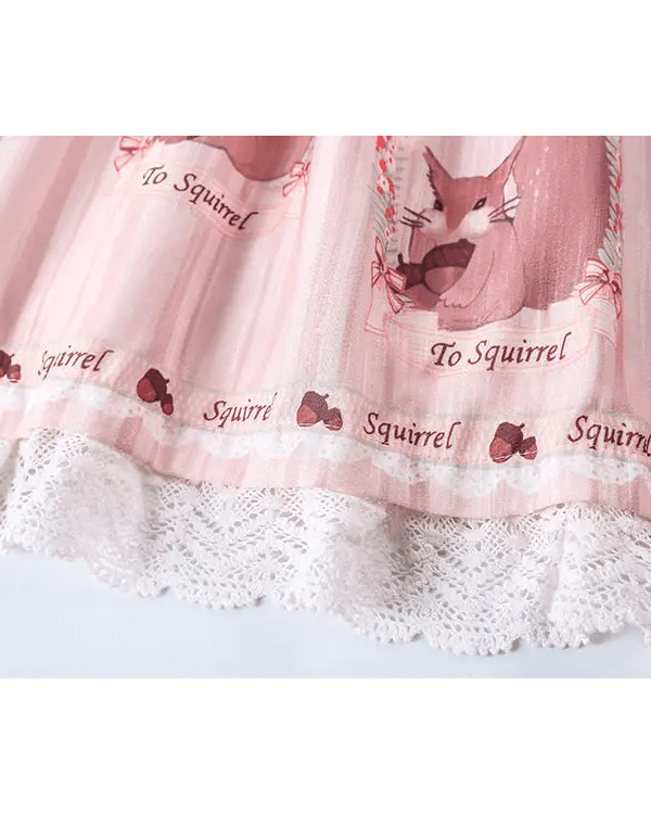 Gorgeous Lolita Dress with Squirrel Cameo in Various Colors and Sleeves - Cosparty